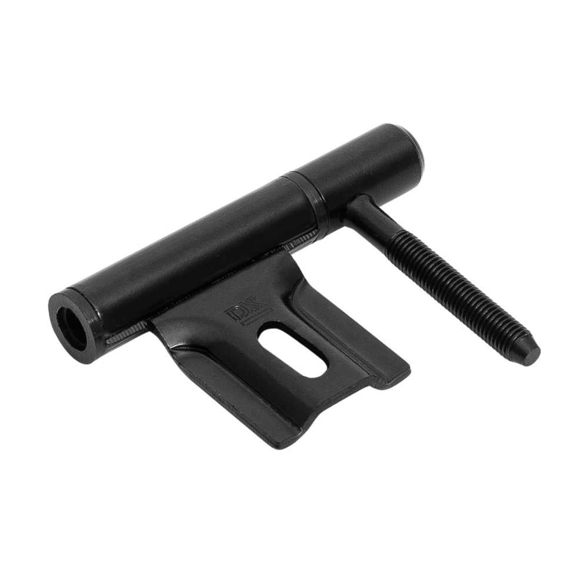 Inboorpaumelle - Ø14mm - Zwarte nylon ring - Voor houten deuren en metalen montagekozijnen - Staal - Zwart gecoat
