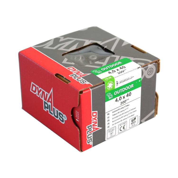 Dynaplus Unischroeven Torx 20 platkop 4x40mm AR-Coating voldraad (200 stuks)