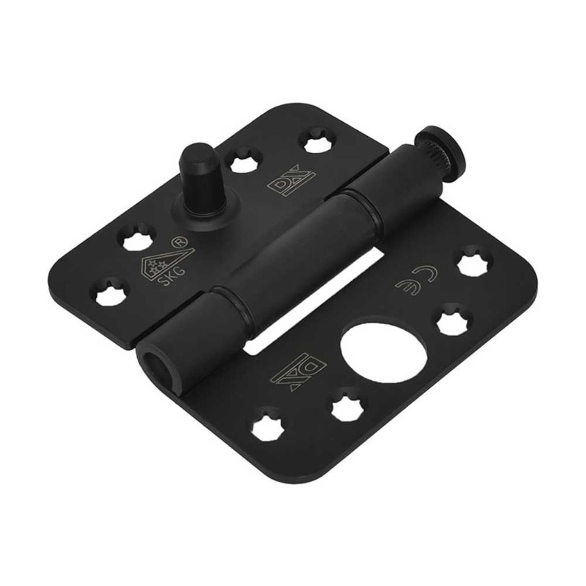 Nylon glijlagerscharnier - 3mm - Doorgezette knoop - Ronde hoeken - 89x89mm - Verzinkte pen - Staal - Zwart - SKG*** Nylon glijlagerscharnier - 3mm - Doorgezette knoop - Ronde hoeken - 89x89mm - Verzinkte pen - Staal - Zwart - SKG***