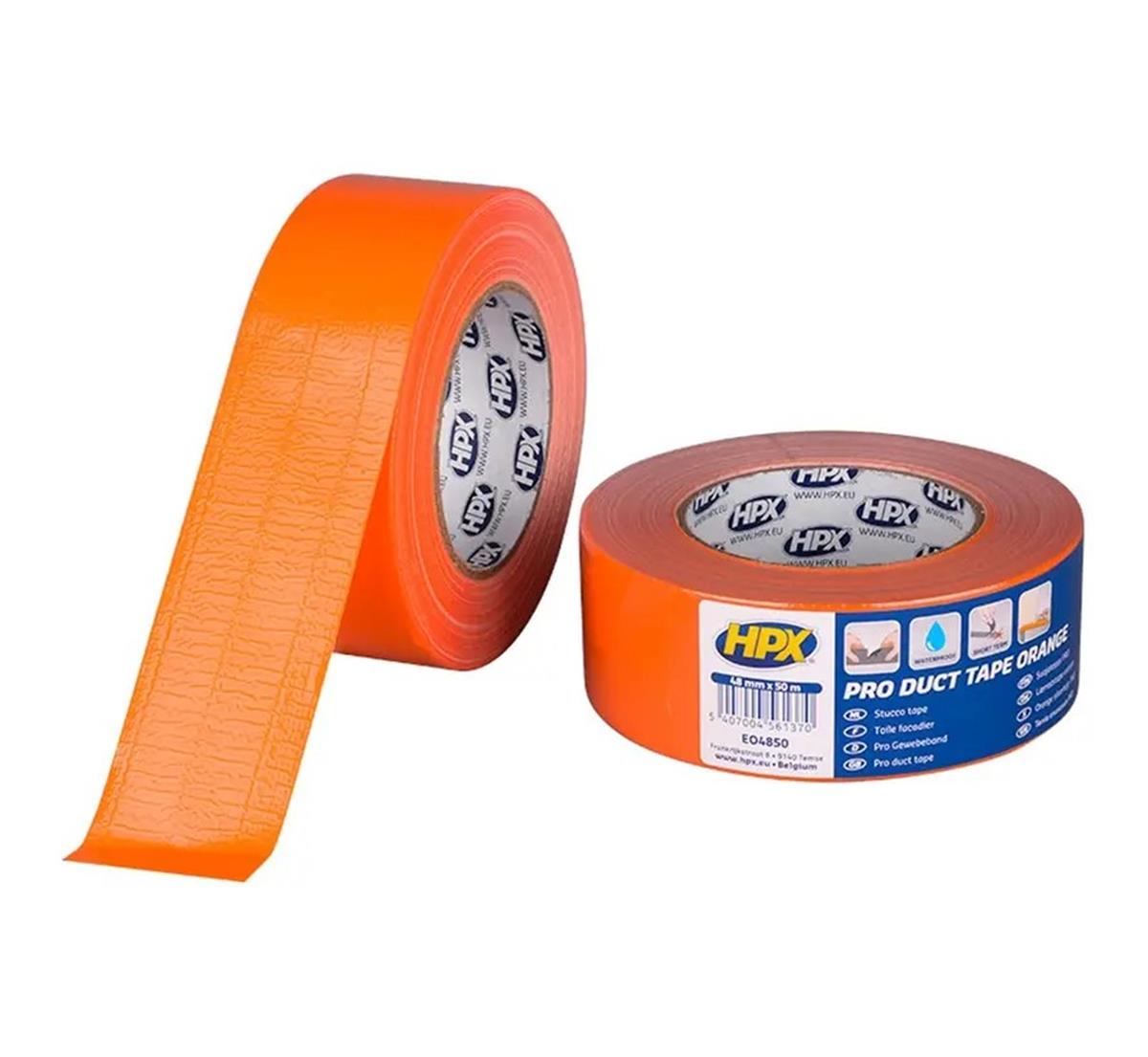 HPX Pro duct tape oranje 48mm x 50m HPX Pro duct tape oranje 48mm x 50m