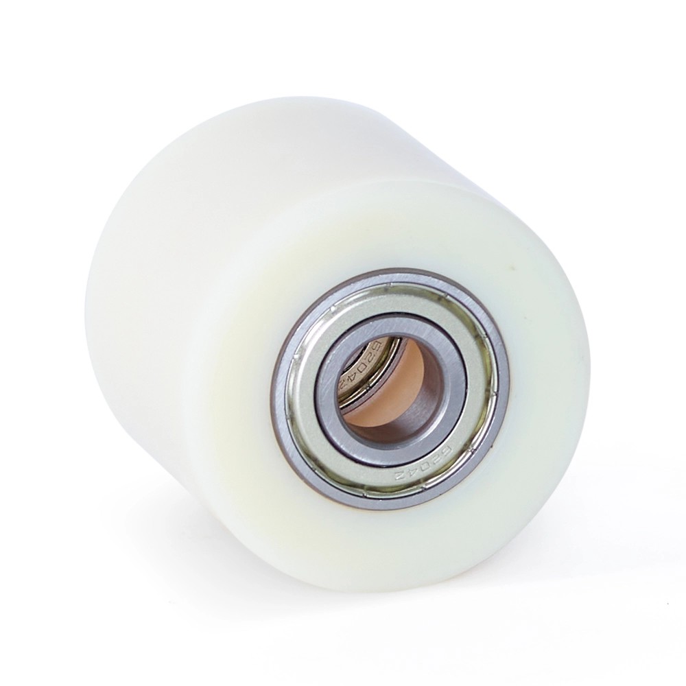 Nylon palletrol 80x70 - Asgatdiameter 20mm - Kogellager - Draagvermogen 700kg Nylon palletrol 80x70 - Asgatdiameter 20mm - Kogellager - Draagvermogen 700kg
