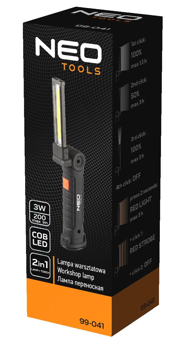 Neo werklamp 200lm cob LED op accu | FixMasters Neo werklamp 200lm cob LED op accu | FixMasters