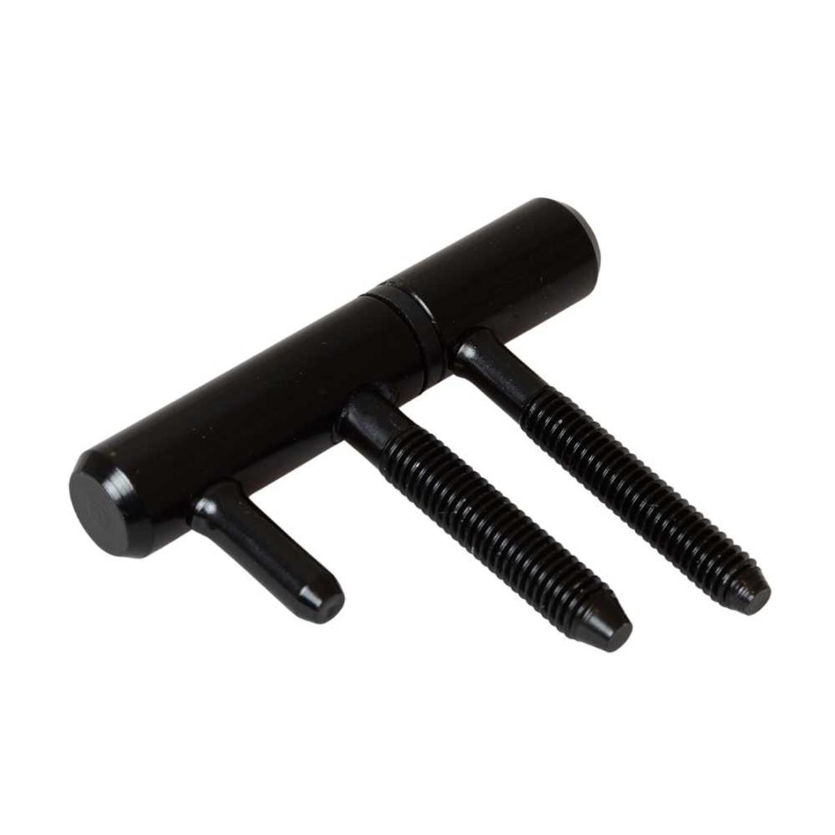 Inboorpaumelle staal zwart Ø14mm - Met nylon ring - Vaste pen uitvoering