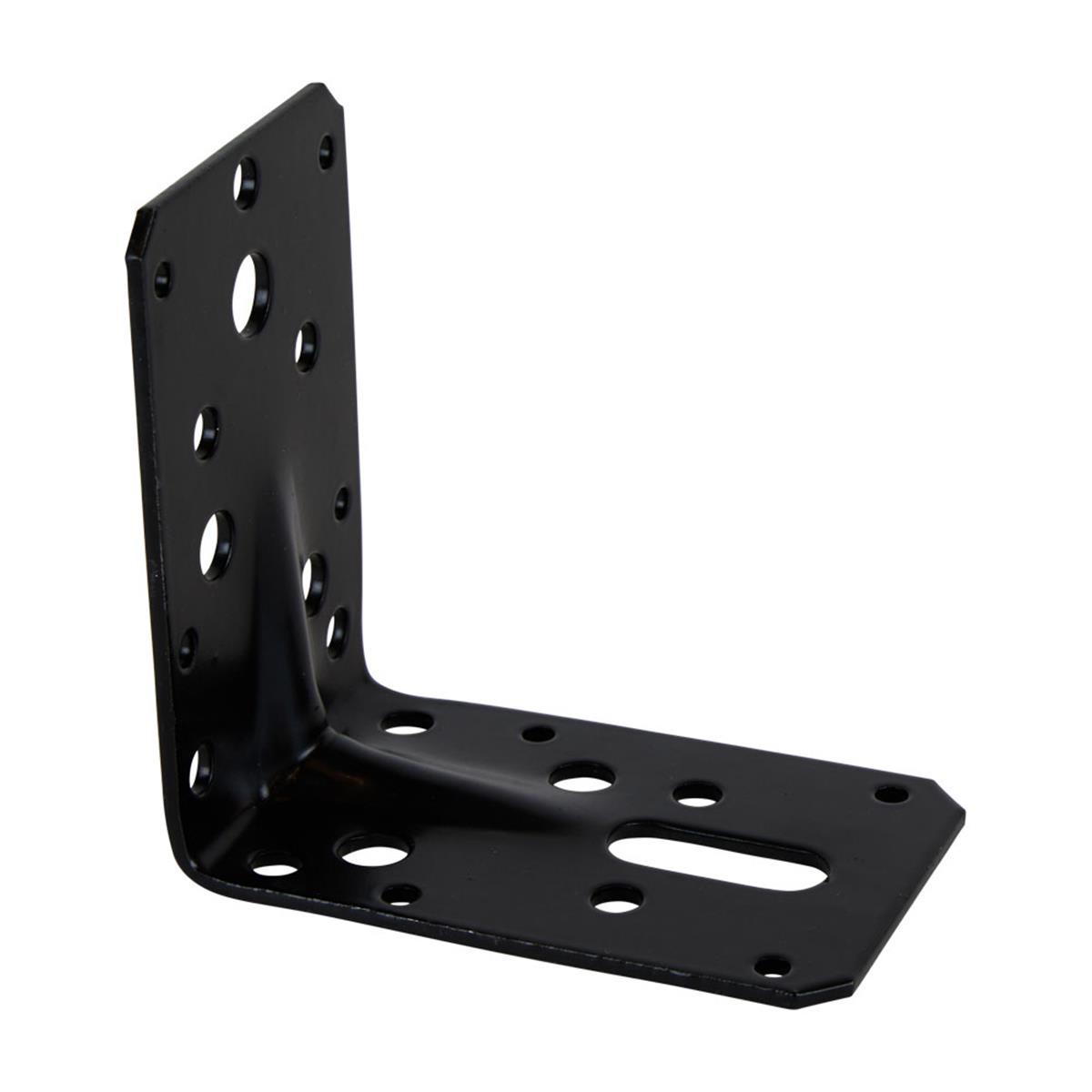 Hoekanker met Rilprofiel - 90 x 90 x 60 x 2.5 mm - Zwart