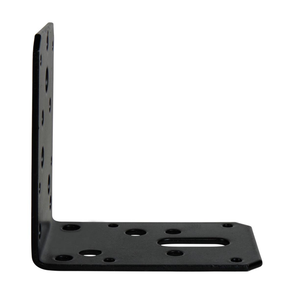 Hoekanker vlak 90 x 90 x 60 x 2.5 mm zwart | FixMasters