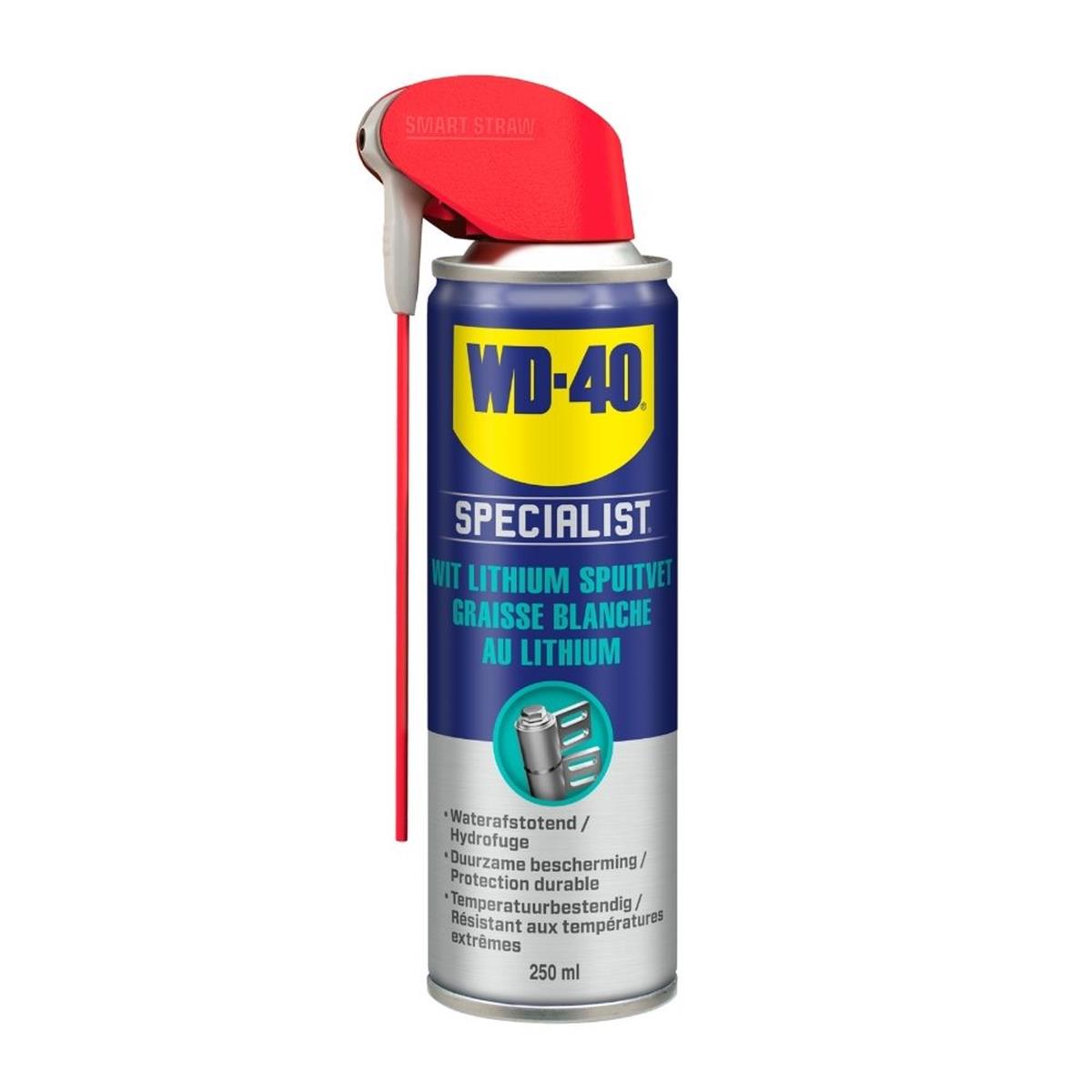 WD-40 Specialist Wit Lithium Spuitvet 250ml WD-40 Specialist Wit Lithium Spuitvet 250ml