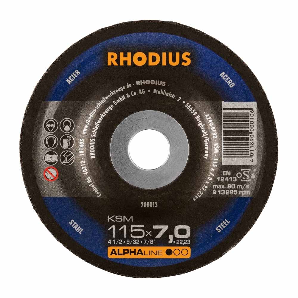 Rhodius Core afbraamschijf metaal 115x7x22,23mm Good Rhodius Core afbraamschijf metaal 115x7x22,23mm Good
