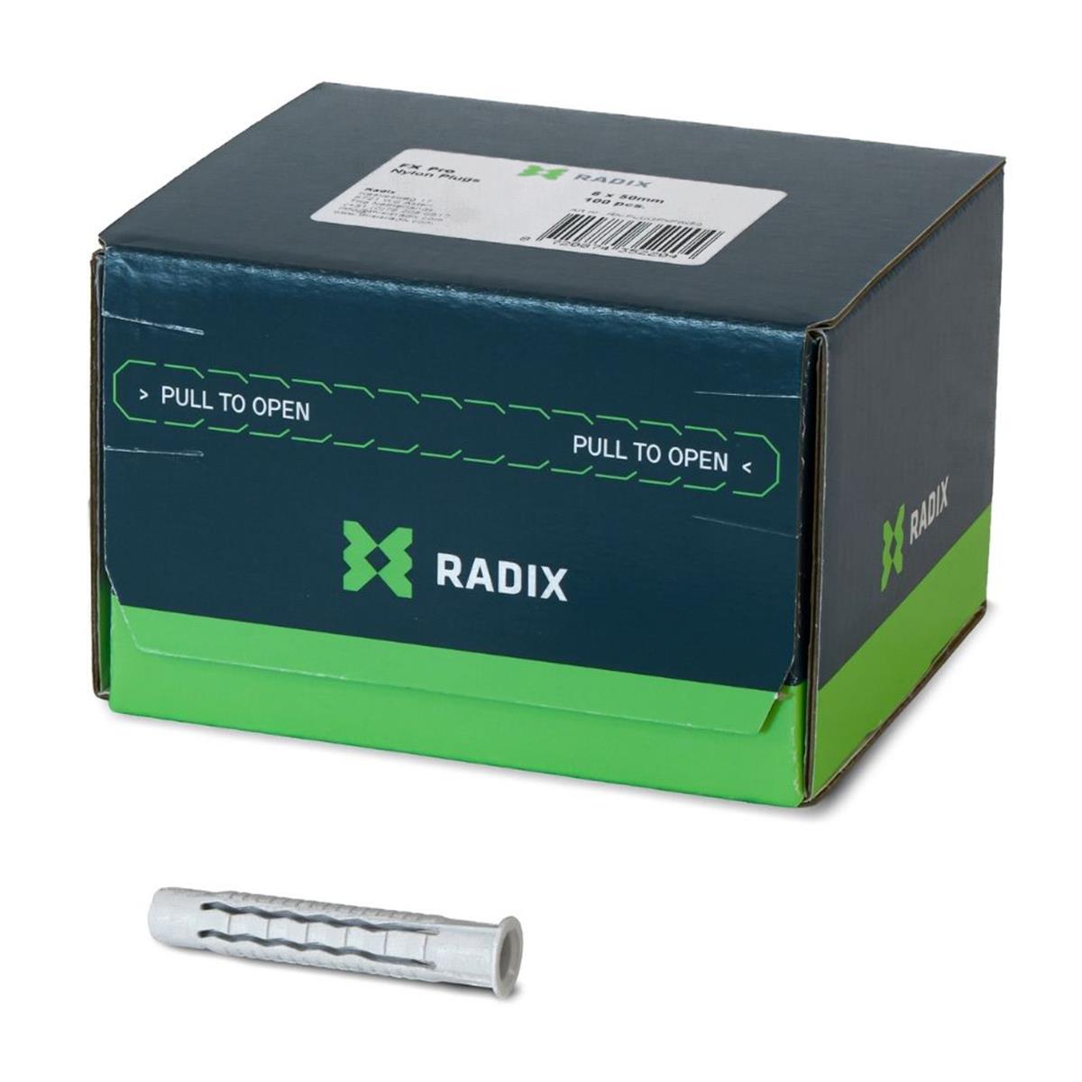 Radix fx Pro nylon pluggen 8 x 50mm | FixMasters Radix fx Pro nylon pluggen 8 x 50mm | FixMasters