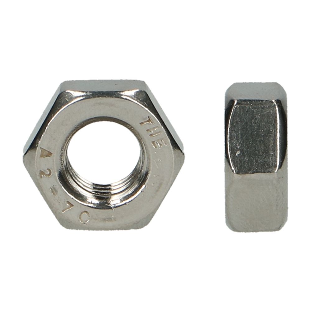 RVS Zeskantmoer M8 - A2-70 staal - Plain afwerking (200 stuks) RVS Zeskantmoer M8 - A2-70 staal - Plain afwerking (200 stuks)