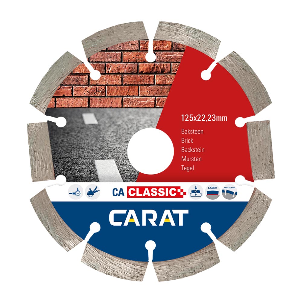 Carat - Diamantzaagblad - Baksteen - Ø115 x 22,23 mm Carat - Diamantzaagblad - Baksteen - Ø115 x 22,23 mm