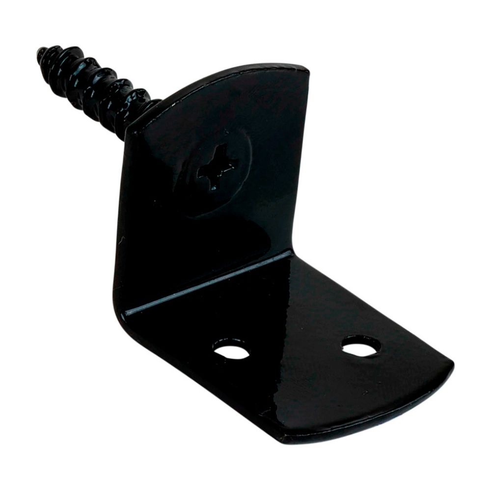 L-bracket zwart gecoat inclusief montageschroef (per stuk) L-bracket zwart gecoat inclusief montageschroef (per stuk)