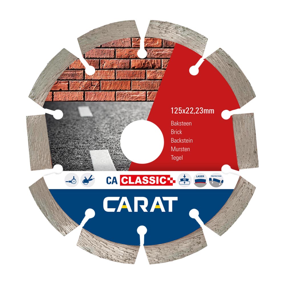 Carat - Diamantzaagblad - Baksteen - Ø125 x 22,23 mm Carat - Diamantzaagblad - Baksteen - Ø125 x 22,23 mm