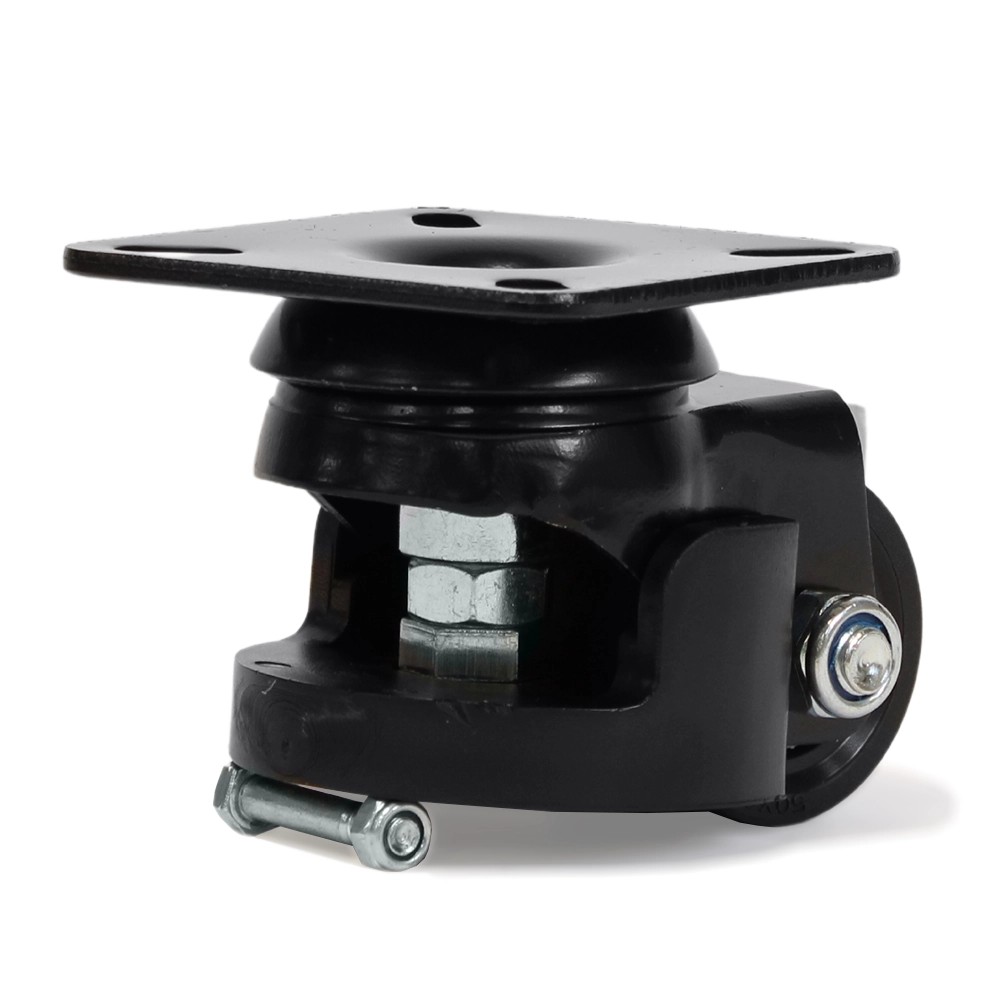 Zwart nylon zwaarlast zwenkwiel met topplaat 50mm 150kg | FixMasters Zwart nylon zwaarlast zwenkwiel met topplaat 50mm 150kg | FixMasters