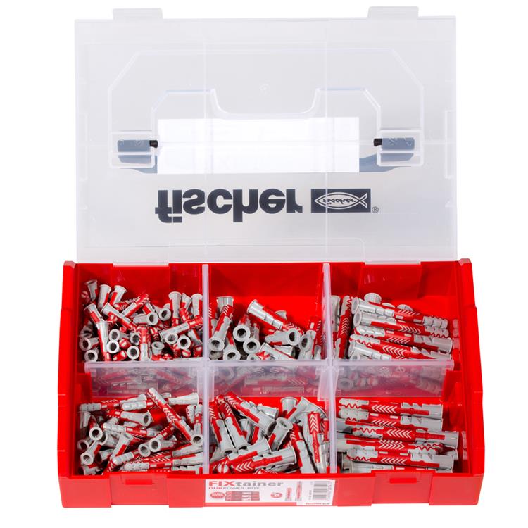 Fischer FIXtainer DUOPOWER pluggenset 210-delig - Kort en lang Fischer FIXtainer DUOPOWER pluggenset 210-delig - Kort en lang