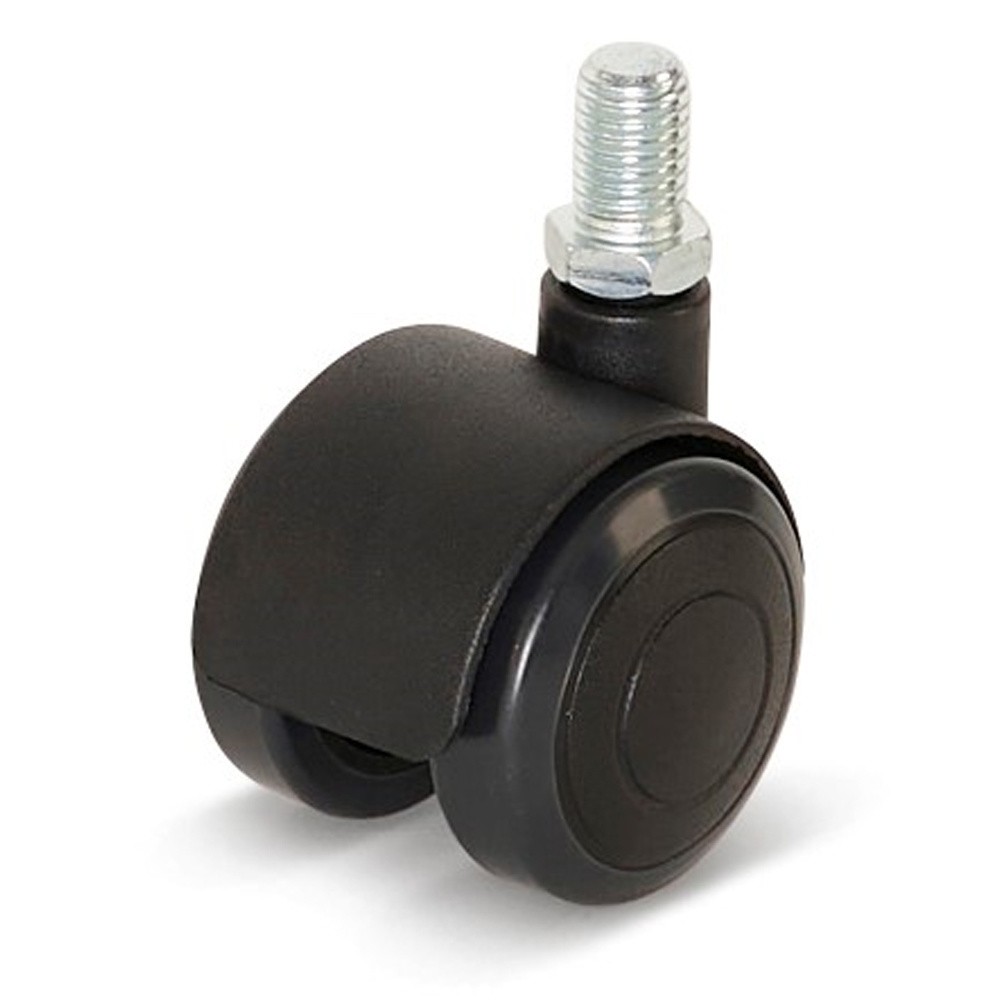 Premium meubelwiel met kap 40mm PU, draadstift 8x15mm Premium meubelwiel met kap 40mm PU, draadstift 8x15mm