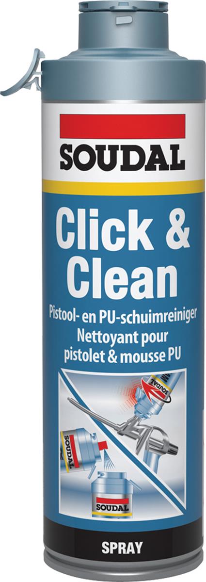 Soudal Click & Fix PUR pistoolreiniger 500ml Soudal Click & Fix PUR pistoolreiniger 500ml