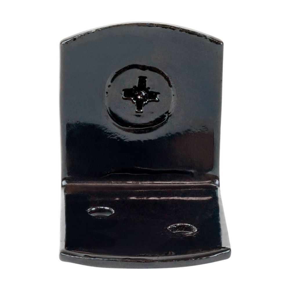 L-bracket zwart gecoat inclusief montageschroef (per stuk)