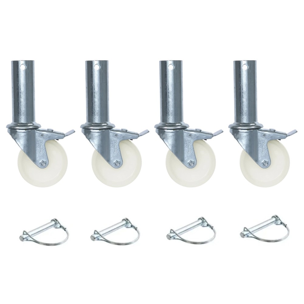 Set 4x nylon steigerwielen 100mm - draagkracht 75kg Set 4x nylon steigerwielen 100mm - draagkracht 75kg