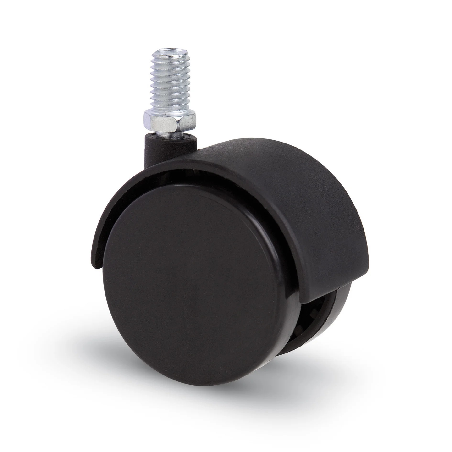 Meubelwiel met kap 40mm Nylon dubbel hard bout M8 Meubelwiel met kap 40mm Nylon dubbel hard bout M8