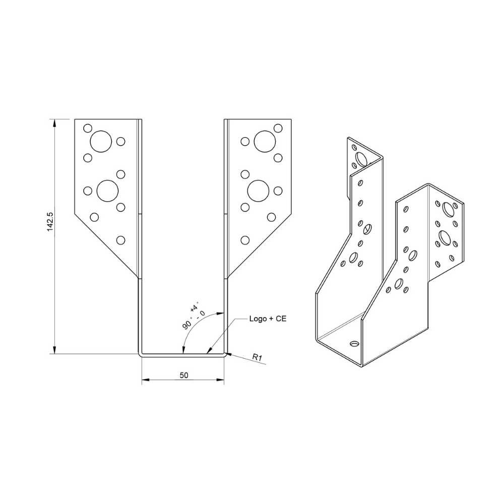 Raveeldrager zwaar 335/50 x 143 mm | FixMasters Raveeldrager zwaar 335/50 x 143 mm | FixMasters