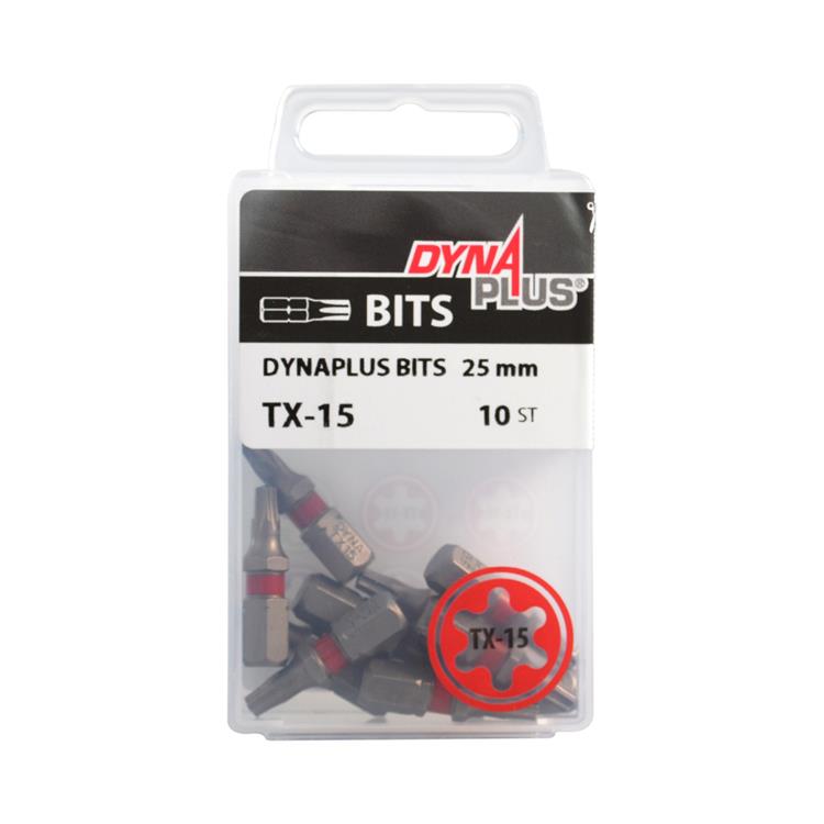 Dynaplus - Schroefbit - Torx 15 - 25mm - Rood (10 stuks) Dynaplus - Schroefbit - Torx 15 - 25mm - Rood (10 stuks)