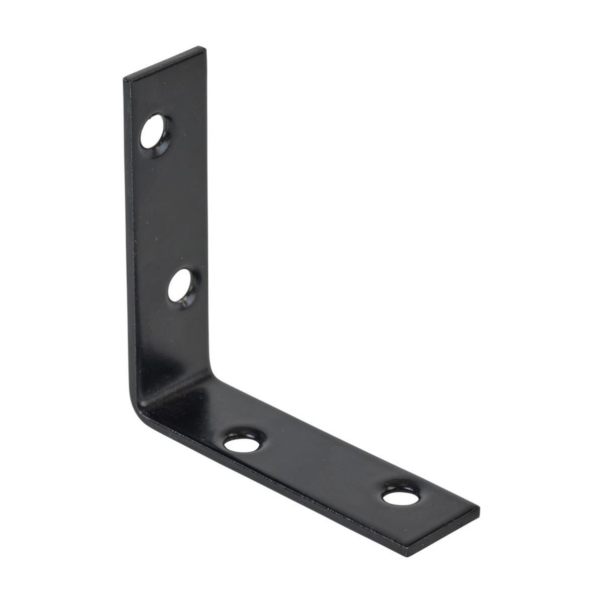 Stoelhoek 55mm zwart gecoat - 4 stuks per verpakking Stoelhoek 55mm zwart gecoat - 4 stuks per verpakking