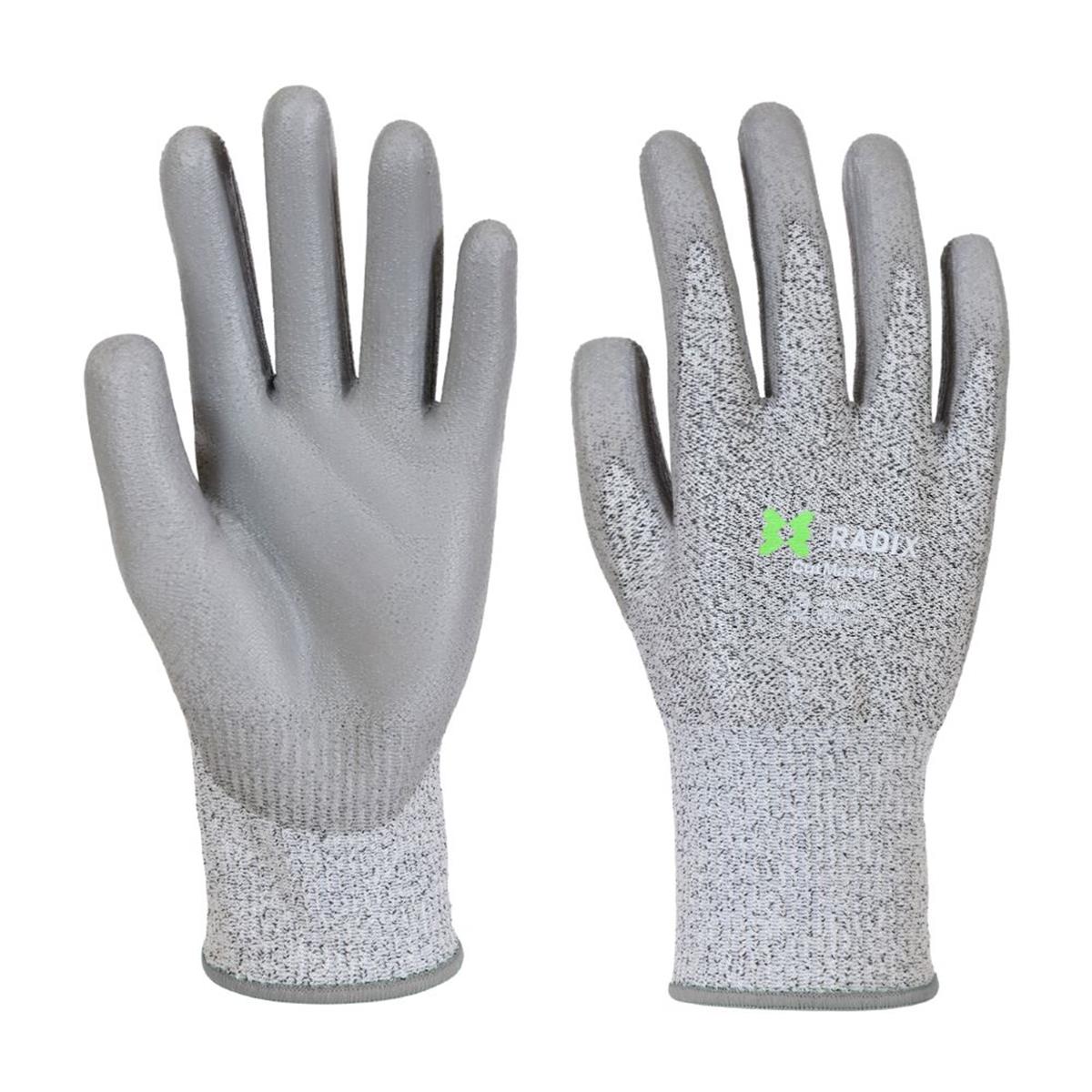 Radix CutMaster - Snijbestendige werkhandschoenen - PU Coating - Grey - M9 / L