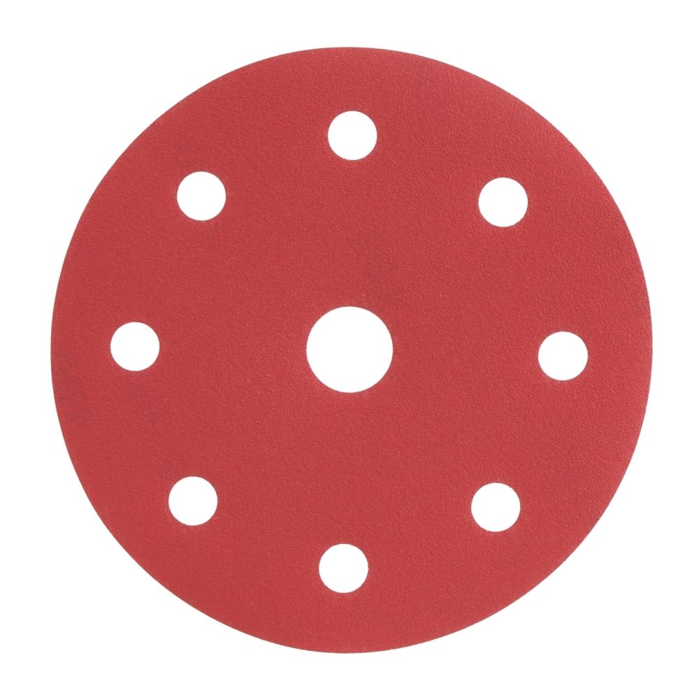 Radix Pro Schuurschijven Klittenband 125mm P180 - 9 Stofgaten (10 stuks)