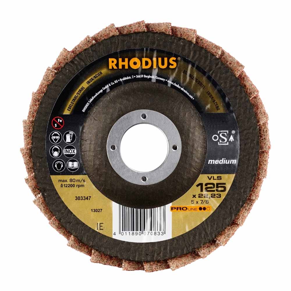 Rhodius Vlieslamellenschijf Pro Medium 125x22,23mm VLS Better Rhodius Vlieslamellenschijf Pro Medium 125x22,23mm VLS Better
