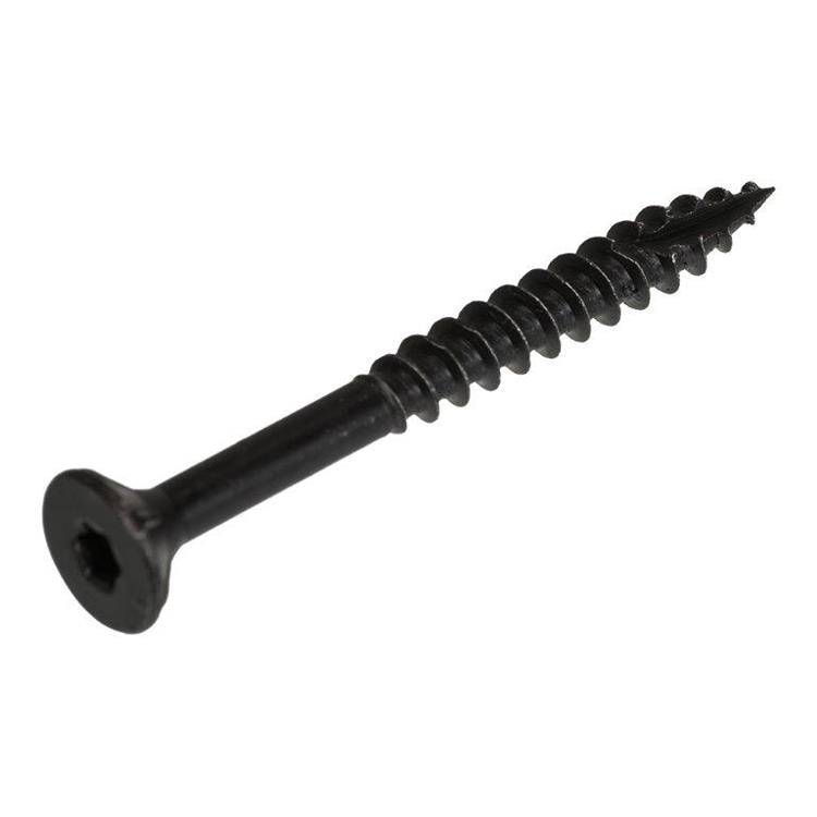Blackline - TORX Spaanplaatschroef - Platkop - TX20 - 5,0 x 50mm - Deeldraad - Zwart gecoat (50 stuks)