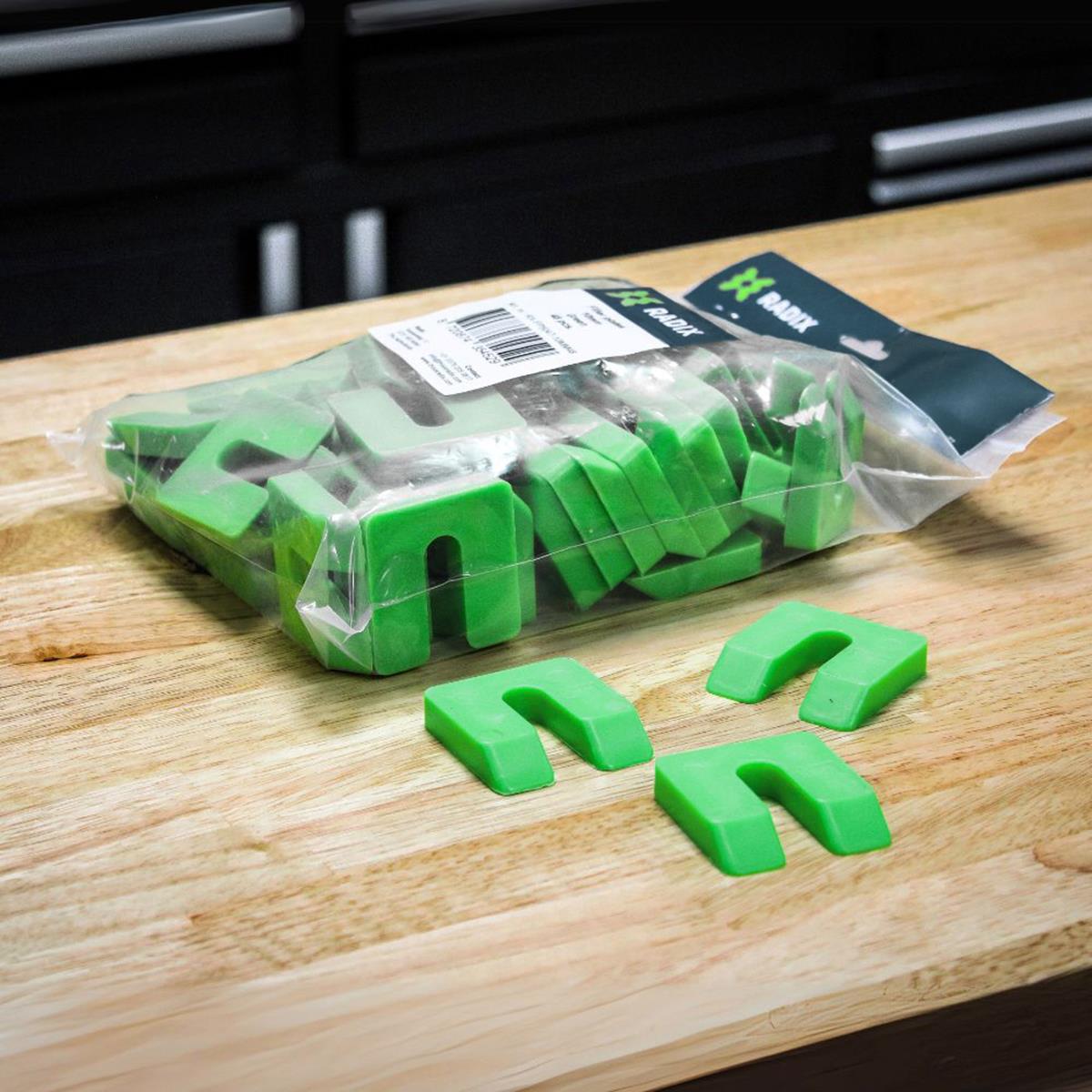 Radix uitvulplaatjes 10mm 50 x 47mm groen | FixMasters Radix uitvulplaatjes 10mm 50 x 47mm groen | FixMasters