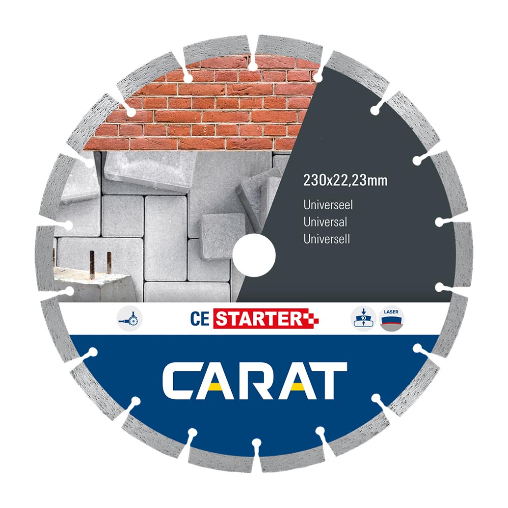 Carat - Diamantzaagblad - Universeel - Ø230 x 22,23 mm Carat - Diamantzaagblad - Universeel - Ø230 x 22,23 mm