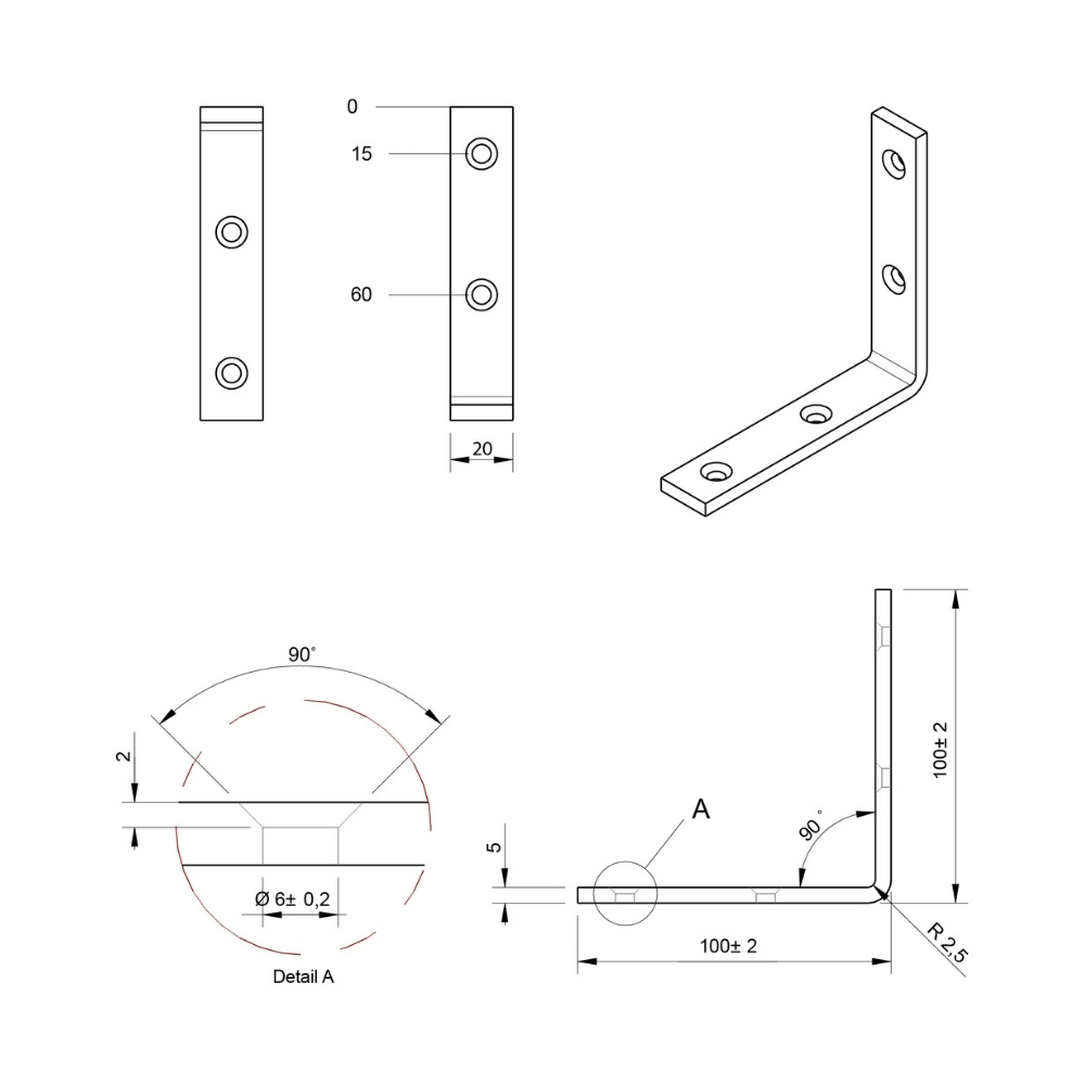 Drempelhoek 100 mm verzinkt | FixMasters Drempelhoek 100 mm verzinkt | FixMasters