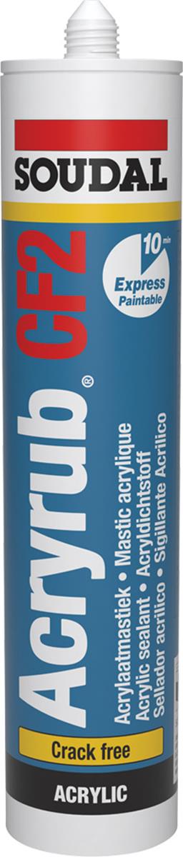 Soudal Acryrub CF2 Crackfree Acrylaatkit Wit 310ml