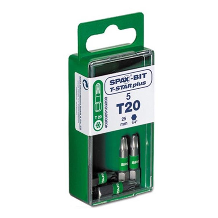 Spax - T-Star Schroefbits - T25 - RVS (5 stuks) Spax - T-Star Schroefbits - T25 - RVS (5 stuks)