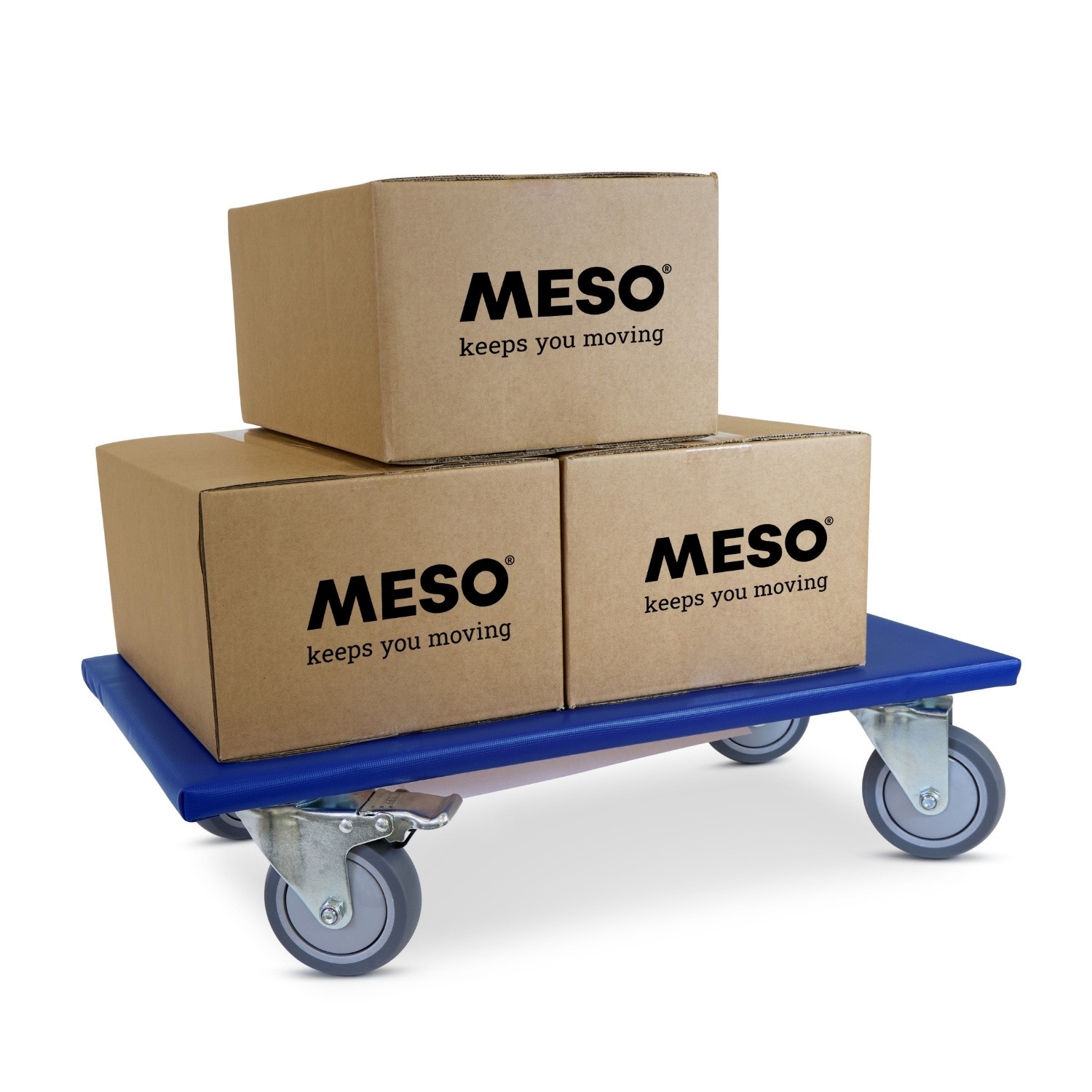 Meubelroller 2 x geremd - TPR wiel - 600mm x 350mm - 350kg