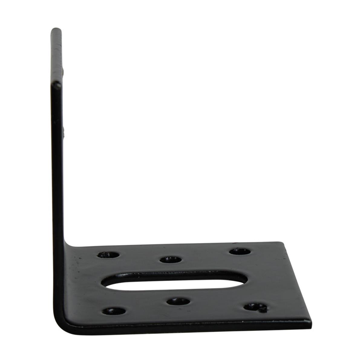 Hoekanker Vlak - 50 x 50 x 58 x 2.5 mm - Zwart gecoat