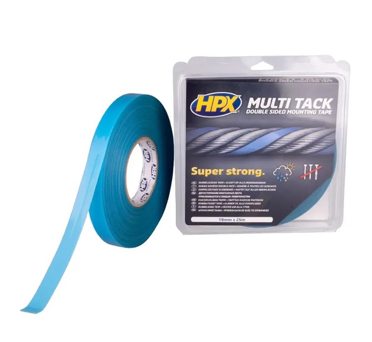 HPX Multi-tack dubbelzijdige kleeftape - Semi-transparant - 12mm x 5m HPX Multi-tack dubbelzijdige kleeftape - Semi-transparant - 12mm x 5m