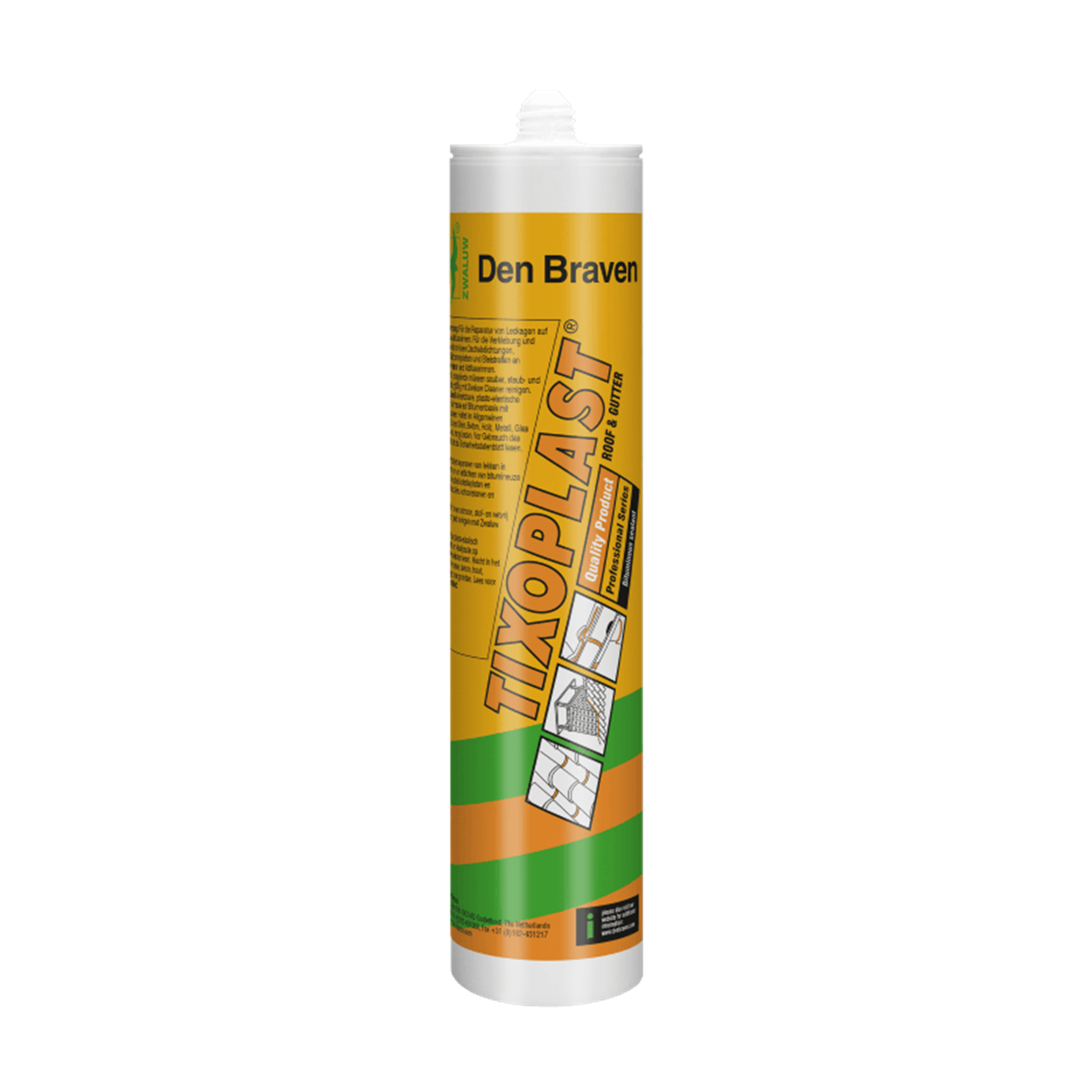 DEN BRAVEN Tixoplast Bitumen Afdichtingskit 310ml zwart DEN BRAVEN Tixoplast Bitumen Afdichtingskit 310ml zwart