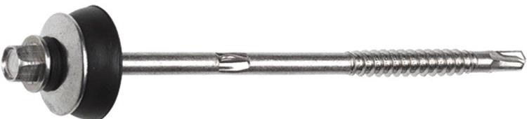 Dak & Gevel - Golfplaatbout - 6,5 x 180mm - RVS - Deeldraad (100 stuks) Dak & Gevel - Golfplaatbout - 6,5 x 180mm - RVS - Deeldraad (100 stuks)