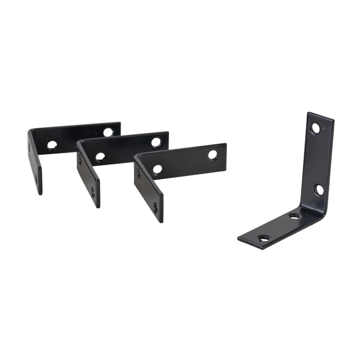 Stoelhoek 50mm Zwart - 4 Stuks Stoelhoek 50mm Zwart - 4 Stuks