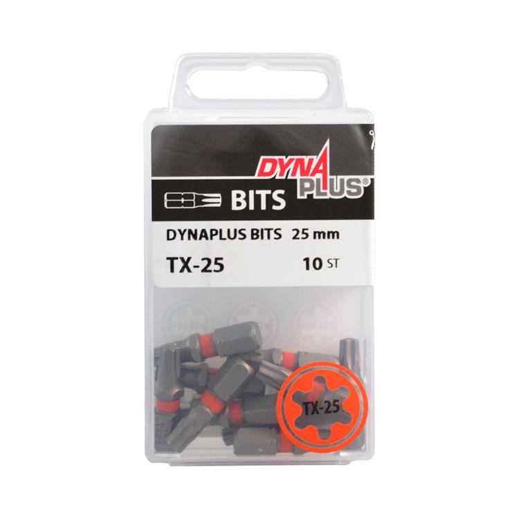 Dynaplus - Schroefbit - Torx 25 - 25mm - Oranje (10 stuks) Dynaplus - Schroefbit - Torx 25 - 25mm - Oranje (10 stuks)