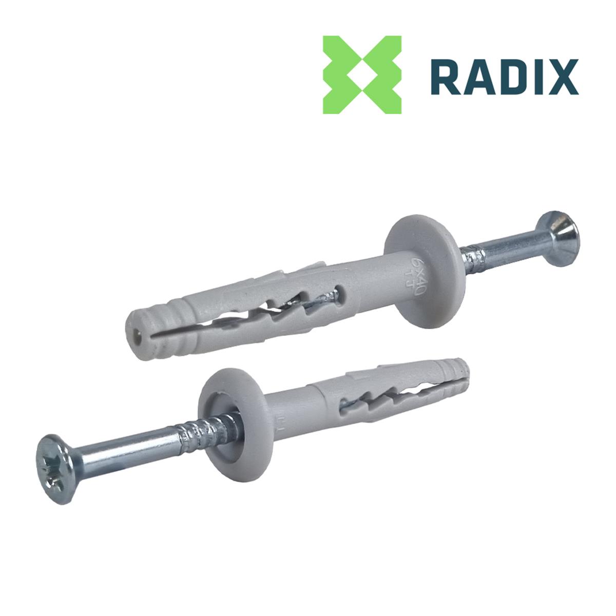 Radix fx Pro Nagelpluggen/slagpluggen grote kraag 6 x | FixMasters