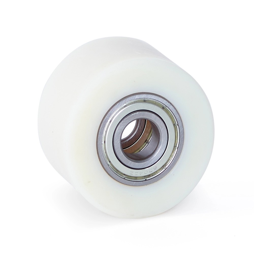 Nylon palletrol 80x50 - Asgatdiameter 20mm - Kogellager - Draagvermogen 500kg Nylon palletrol 80x50 - Asgatdiameter 20mm - Kogellager - Draagvermogen 500kg