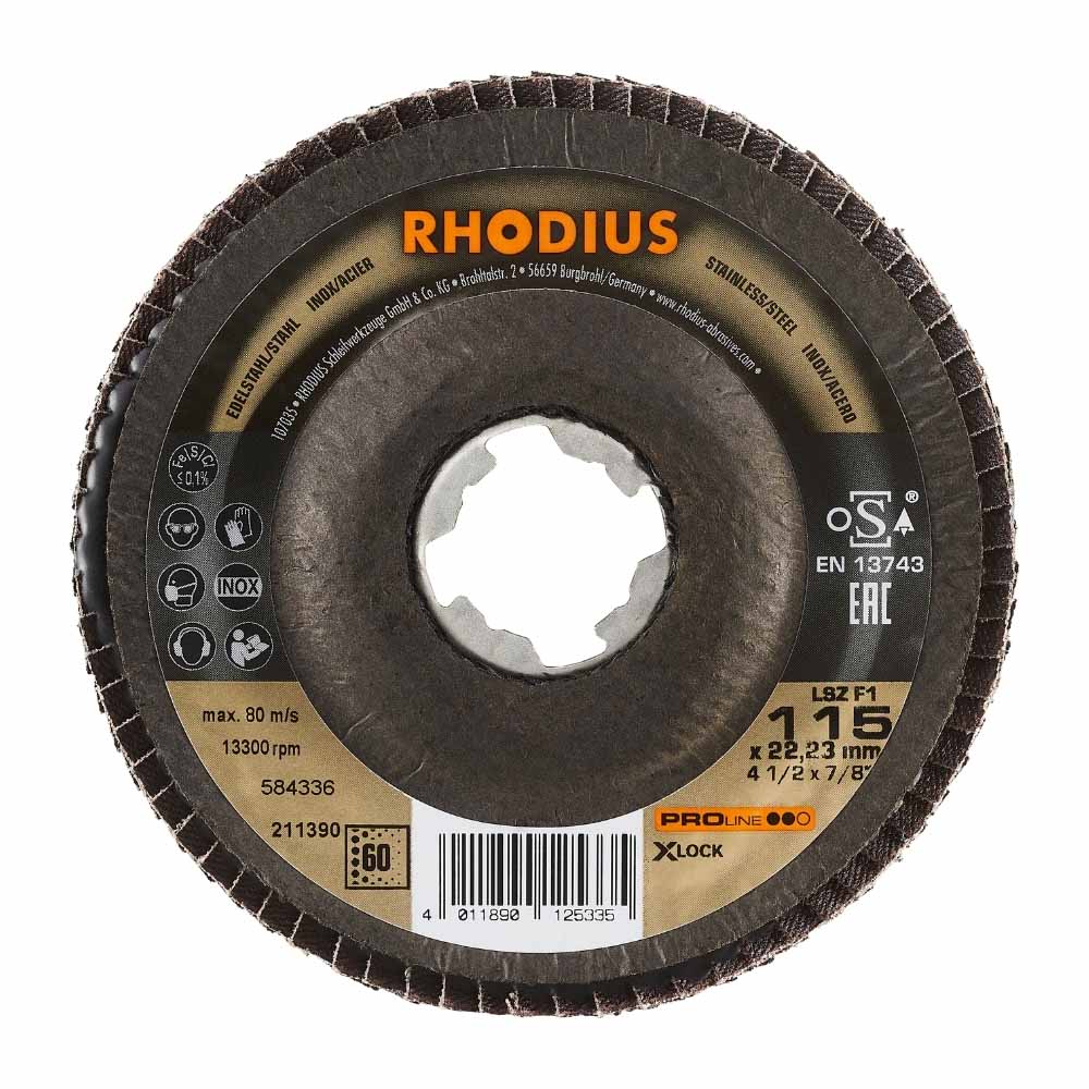 Rhodius Lamellenschijf Pro K60 115mm X-Lock LSZ F1 Rhodius Lamellenschijf Pro K60 115mm X-Lock LSZ F1