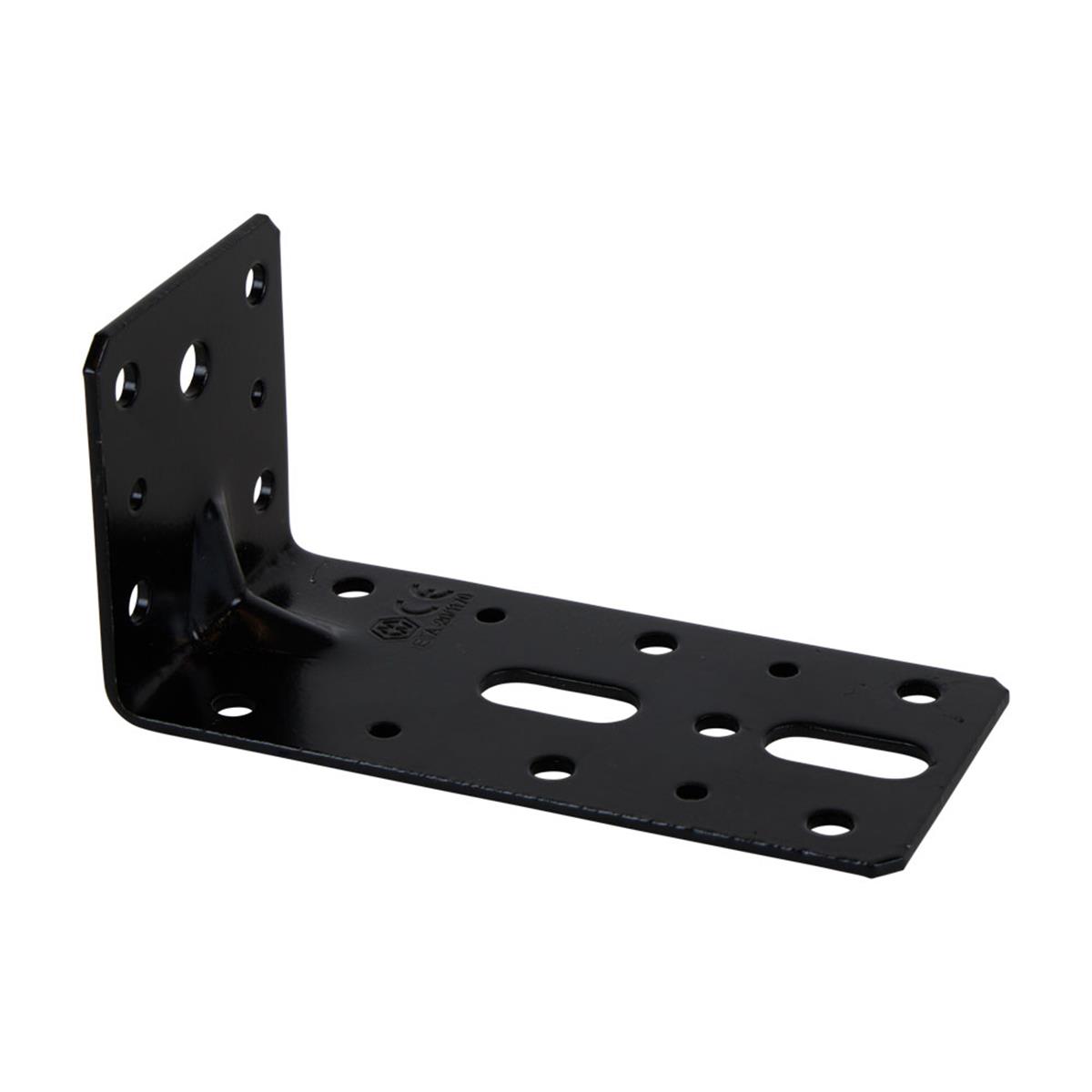 Hoekanker met Rilprofiel - 60 x 120 x 60 x 2.5 mm - Zwart