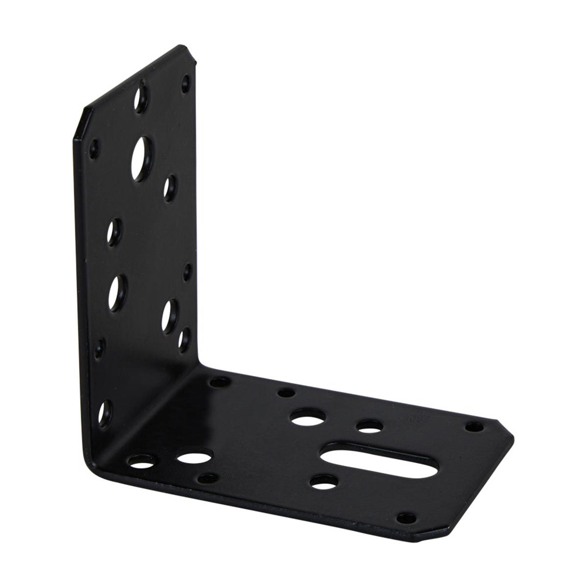 Hoekanker Vlak - 90 x 90 x 60 x 2.5 mm - Zwart gecoat