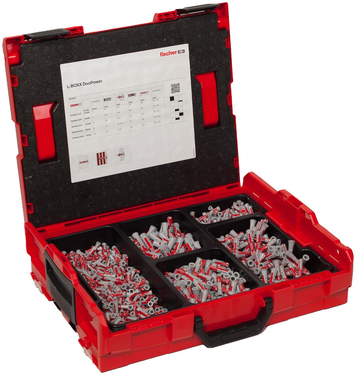 Fischer L-BOXX 102 DuoPower pluggen assortiment 910-delig Fischer L-BOXX 102 DuoPower pluggen assortiment 910-delig