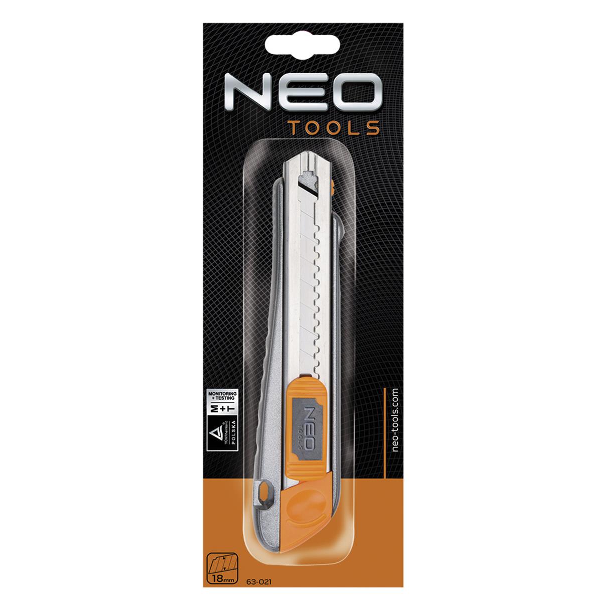 NEO PRO Professioneel afbreekmes 18mm metalen uitvoering NEO PRO Professioneel afbreekmes 18mm metalen uitvoering