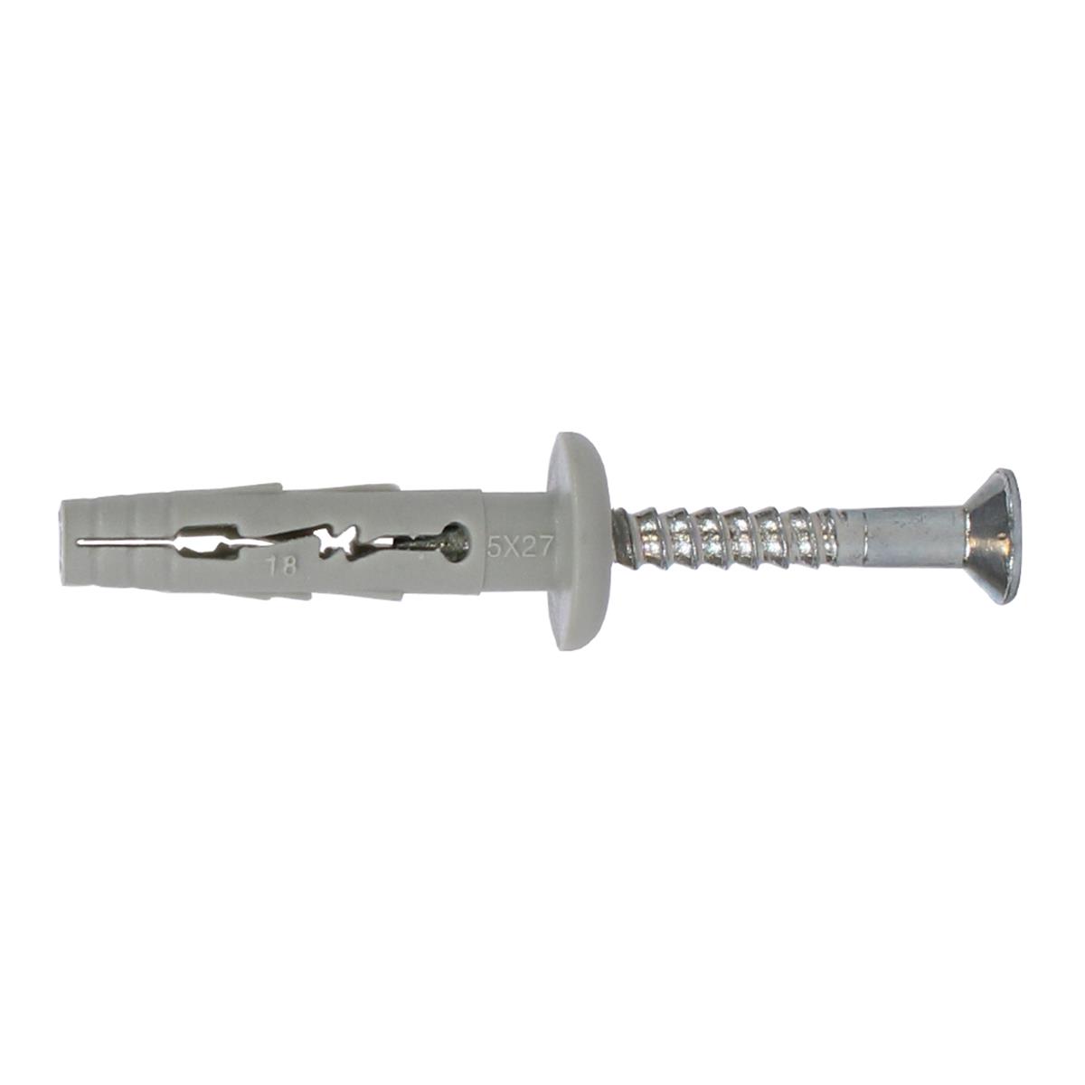 Radix FX Pro Slagpluggen met grote kraag - 5 x 27/5mm - Verpakking 100 stuks Radix FX Pro Slagpluggen met grote kraag - 5 x 27/5mm - Verpakking 100 stuks